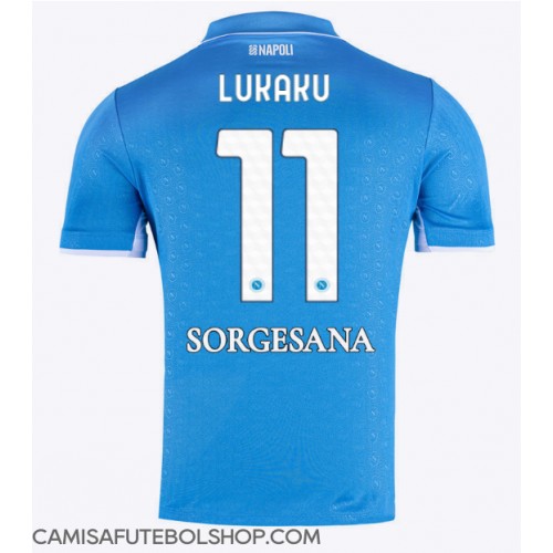 Camisa de time de futebol SSC Napoli Romelu Lukaku #11 Replicas 1º Equipamento 2024-25 Manga Curta